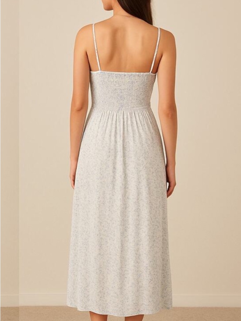 Hollister Pale Blue Floral Milkmaid Coquette Girl Dress Size M - Picture 2 of 14